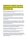 EMERGENCY NURSING PRACTICE EXAM QUESTIONS AND DETAILED SOLUTIONS 2026&period;&NewLine;&NewLine;