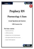 Prophecy RN Pharmacology A Exam &vert; Drug Safety&comma; Dosage Calculations & Toxicity Management &vert; Verified Study Guide