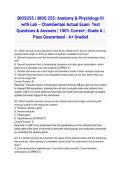 BIOS255 &sol; BIOS 255&colon; Anatomy & Physiology III with Lab &ndash; Chamberlain Actual Exam 2026&sol;2027 Test Questions & Answers &vert; 100&percnt; Correct &vert; Grade A &vert; Pass Guaranteed - A&plus; Graded