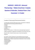 NURS6521 &sol; NURS 6521&colon; Advanced Pharmacology &ndash; Walden Actual Exam 2026&sol;2027 Complete Questions & Rationales &vert; Graduate Pharm &vert; Pass Guaranteed - A&plus; Graded