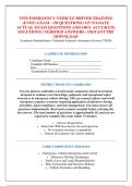 VFIS EMERGENCY VEHICLE DRIVER TRAINING &NewLine;&lpar;EVDT&rpar; EXAM - &lpar;50 QUESTIONS&rpar; UP-TO-DATE &NewLine;ACTUAL EXAM QUESTIONS AND 100&percnt; ACCURATE &NewLine;SOLUTIONS &vert; VERIFIED ANSWERS - INSTANT PDF &NewLine;DOWNLOAD 