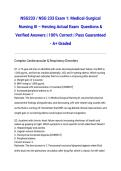 NSG233 &sol; NSG 233 Exam 1&colon; Medical-Surgical Nursing III &ndash; Herzing Actual Exam 2026&sol;2027 Questions & Verified Answers &vert; 100&percnt; Correct &vert; Pass Guaranteed - A&plus; Graded