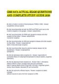 GMS 6474 ACTUAL EXAM QUESTIONS AND COMPLETE STUDY GUIDE 2026&period;pdf&NewLine;&NewLine;