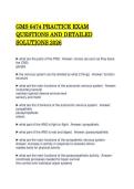 GMS 6474 PRACTICE EXAM QUESTIONS AND DETAILED SOLUTIONS 2026&period;pdf&NewLine;&NewLine;