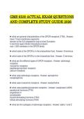 GMS 6530 ACTUAL EXAM QUESTIONS&NewLine;AND COMPLETE STUDY GUIDE 2026 