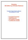 Chemistry &lpar;8th Edition&rpar; &ndash; Jill Kirsten Robinson &ndash; Complete Solutions Manual with Worked Answers