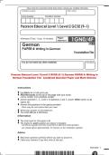 Pearson Edexcel Level 1&sol;Level 2 GCSE &lpar;9&ndash;1&rpar; German PAPER 4&colon; Writing in&NewLine;German Foundation Tier Combined Question Paper and Mark Scheme