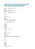 MAT 101 Exam 1 &vert;Questions and Answers Latest Updated&NewLine;2026 &lpar;Graded A&plus;&rpar; -Straighterline College Algebra