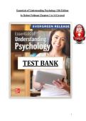 Understanding Psychology &vert; Test Bank &lpar;PDF&rpar; &vert; Feldman &vert; 15th Edition &vert; 2026&ndash;2027 &vert; Chapters 1&ndash;14 Covered