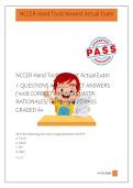 NCCER Hand Tools Newest Actual Exam &NewLine;1  QUESTIONS AND CORRECT ANSWERS &NewLine;&lpar;100&percnt; CORRECT ANSWERS&rpar; WITH &NewLine;RATIONALES&sol; GUARANTEED PASS &NewLine;GRADED A&plus; 
