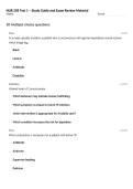 NUR 258 Test 1 &ndash; Study Guide and Exam Review Material