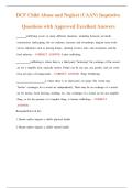 DCF Child Abuse and Neglect CAAN Inquisitive Questions & Answers Exam Prep