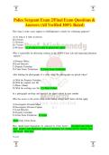Police Sergeant Exam 2&sol;Final Exam Questions & &NewLine;Answers &lpar;All Verified 100&percnt; Rated&rpar;