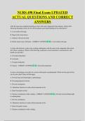 NURS 498 Final Exam UPDATED &NewLine;ACTUAL QUESTIONS AND CORRECT &NewLine;ANSWERS
