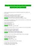 STNA PRACTICE TEST EXAMS WITH VERIFIED &NewLine;QUESTIONS AND ANSWERS