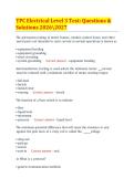 TPC Electrical Level 3 Test&colon; Questions & &NewLine;Solutions 20262027 