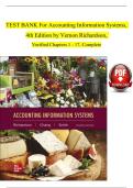 TEST BANK For Accounting Information Systems For 2nd edition richardson test bank&vert;&vert;Question Verified 