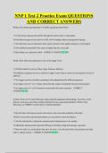 NNP 1 Test 2 Practice Exam QUESTIONS &NewLine;AND CORRECT ANSWERS