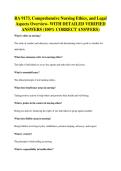 RA 9173&comma; Comprehensive Nursing Ethics&comma; and Legal&NewLine;Aspects Overview- WITH DETAILED VERIFIED&NewLine;ANSWERS &lpar;100&percnt; CORRECT ANSWERS&rpar;