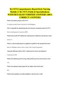 RA 9173 Comprehensive Board-Style Nursing&NewLine;Module 2&colon; RA 9173&comma; Fields & Specializations-&NewLine;WITH DETAILED VERIFIED ANSWERS &lpar;100&percnt;&NewLine;CORRECT ANSWERS&rpar;