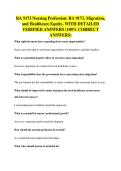 RA 9173 Nursing Profession&colon; RA 9173&comma; Migration&comma;&NewLine;and Healthcare Equity- WITH DETAILED&NewLine;VERIFIED ANSWERS &lpar;100&percnt; CORRECT&NewLine;ANSWERS&rpar;