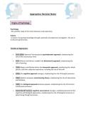 A-level Psychology AQA Approaches Notes