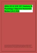&lpar;WGU D312&rpar; SCIE 1011 Anatomy & &NewLine;Physiology I Objective Assessment &NewLine;Review Q & S 2026
