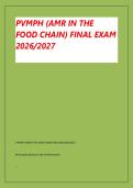 PVMPH &lpar;AMR IN THE &NewLine;FOOD CHAIN&rpar; FINAL EXAM &NewLine;2026&sol;2027