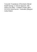Varcarolis Psychiatric Mental Health Nursing Test Bank &vert; 10th Edition Halter &vert; NCLEX Questions and Answers
