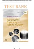 Test Bank for Bontragers Textbook of Radiographic Positioning and Related Anatomy 10th Edition by Lampignano &vert; All Chapters 1-20&NewLine;