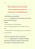 NR 574 Final Acute Care Practicum Review &vert; Study Questions with Verified Answers and Detailed Rationales &vert; Chamberlain AG-ACNP Acute Care Management Certification Prep &vert; Get HighScore &vert; Instant Download&NewLine;&NewLine;