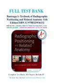 Radiographic Positioning and Related Anatomy&comma; 11th Edition&comma; Lampignano & Leslie &ndash; Complete Test Bank&NewLine;