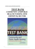 Test Bank For Community and Public Health Nursing&comma; 10th Edition&comma; By Cherie Rector&comma; Mary Jo Stanley 2024&comma; All Chapters 1-30&period;pdf&NewLine;