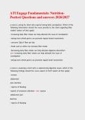 ATI Engage Fundamentals&colon; Nutrition- &NewLine;Posttest Questions and answers 20262027 
