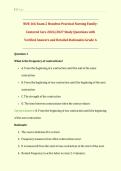 NUR 166 Exam 2 Hondros Family-Centered Nursing for the Practical Nurse &vert; Comprehensive Questions with Verified Answers and Detailed Rationales &vert; LPN Maternal-Child and Family Health Exam Prep &vert; Get HighScore &vert; Instant Download&NewLine;&NewLine;
