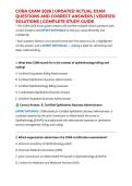 COBA EXAM 2026 &vert; UPDATED ACTUAL EXAM QUESTIONS AND CORRECT ANSWERS &vert; VERIFIED SOLUTIONS &vert; COMPLETE STUDY GUIDE
