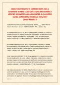 ASSISTED LIVING STATE EXAM NEWEST 2026 &vert; &NewLine;COMPLETE 80 REAL EXAM QUESTIONS AND CORRECT VERIFIED ANSWERS&sol; ALREADY GRADED A&plus;&vert; ASSISTED LIVING ADMINISTRATOR EXAM 2026&sol;2027  &lpar;MOST RECENT&excl;&excl;&rpar;