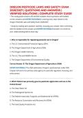 OREGON PESTICIDE LAWS AND SAFETY EXAM 2026&sol;2027 &vert; QUESTIONS AND ANSWERS &vert; VERIFIED SOLUTIONS &vert; COMPLETE STUDY GUIDE