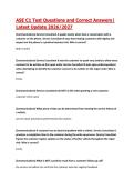 ASE C1 Test Questions and Correct Answers&vert; Latest Update 2026&sol;2027
