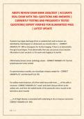 ABSITE REVIEW EXAM BANK 2026&sol;2027 &vert; ACCURATE &NewLine;REAL EXAM WITH 700&plus; QUESTIONS AND ANSWERS &vert; CURRENTLY TESTING AND FREQUENTLY TESTED QUESTIONS&vert; EXPERT VERIFIED FOR GUARANTEED PASS &vert; LATEST UPDATE