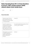 Relias Operating Room RN A v2 Exam Questions & Answers &vert; 100&percnt; Verified solutions &lpar;2026&rpar; UPDATE &vert;2026&excl;&excl; STUDY GUIDE EXAM&NewLine;&NewLine;