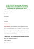 NU150 &vert; NU150 Pharmacology Midterm v2 &vert; &NewLine;Questions with Correct Answers and Expert &NewLine;Explanation for Each Question &vert; Galen