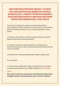 ABSITE ANESTHESIA EXAM BANK 2026&sol;2027 &vert; ACCURATE &NewLine;REAL EXAM QUESTIONS AND ANSWERS WITH DETAILED RATIONALES EACH &vert; CURRENTLY TESTING AND FREQUENTLY  TESTED QUESTIONS&vert;CHAPTER 16 ANESTHESIA EXAM EXPERT &NewLine;VERIFIED FOR GUARANTEED PASS &vert; LATEST UPDATE 