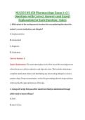 NU150 Exam 1 V1&comma; V2 & V3 &vert; NU150 Pharmacology Exam 1 &vert; Galen &vert; Complete Exam Bundle with Detailed Verified Answers