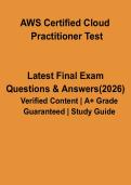 AWS Certified Cloud Practitioner Test &ndash; Practice Exam Questions&comma; Answers & Certification Prep &lpar;CLF-C02 2026&rpar;