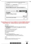 Pearson Edexcel Level 1&sol;Level 2 GCSE &lpar;9&ndash;1&rpar; Turkish PAPER 4&colon; Writing in&NewLine;Turkish Higher tier Combined Question Paper and Mark Scheme