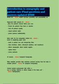 Introduction to sonography and patient care Final questions and answers updated 2026