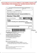 Pearson Edexcel Level 1&sol;Level 2 GCSE &lpar;9&ndash;1&rpar; Urdu PAPER 3&colon; Reading and&NewLine;understanding in Urdu Foundation Tier Combined Question Paper and&NewLine;Mark Scheme 