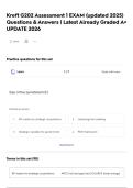Kreft G202 Assessment 1 EXAM &lpar;updated 2025&rpar; Questions & Answers &vert; Latest Already Graded A&plus; UPDATE 2026