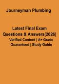 Journeyman Plumbing Exam Practice Questions & Answers PDF &vert; Complete Study Guide